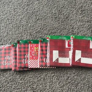 Red and Black Plaid Christmas Gift Bags